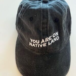 Black "You Are On Native Land" Hat